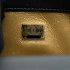 CHANEL PEARL CRUSH MINI SQUARE LAMBSKIN BLACK BRUSHED GHW (MICROCHIP)