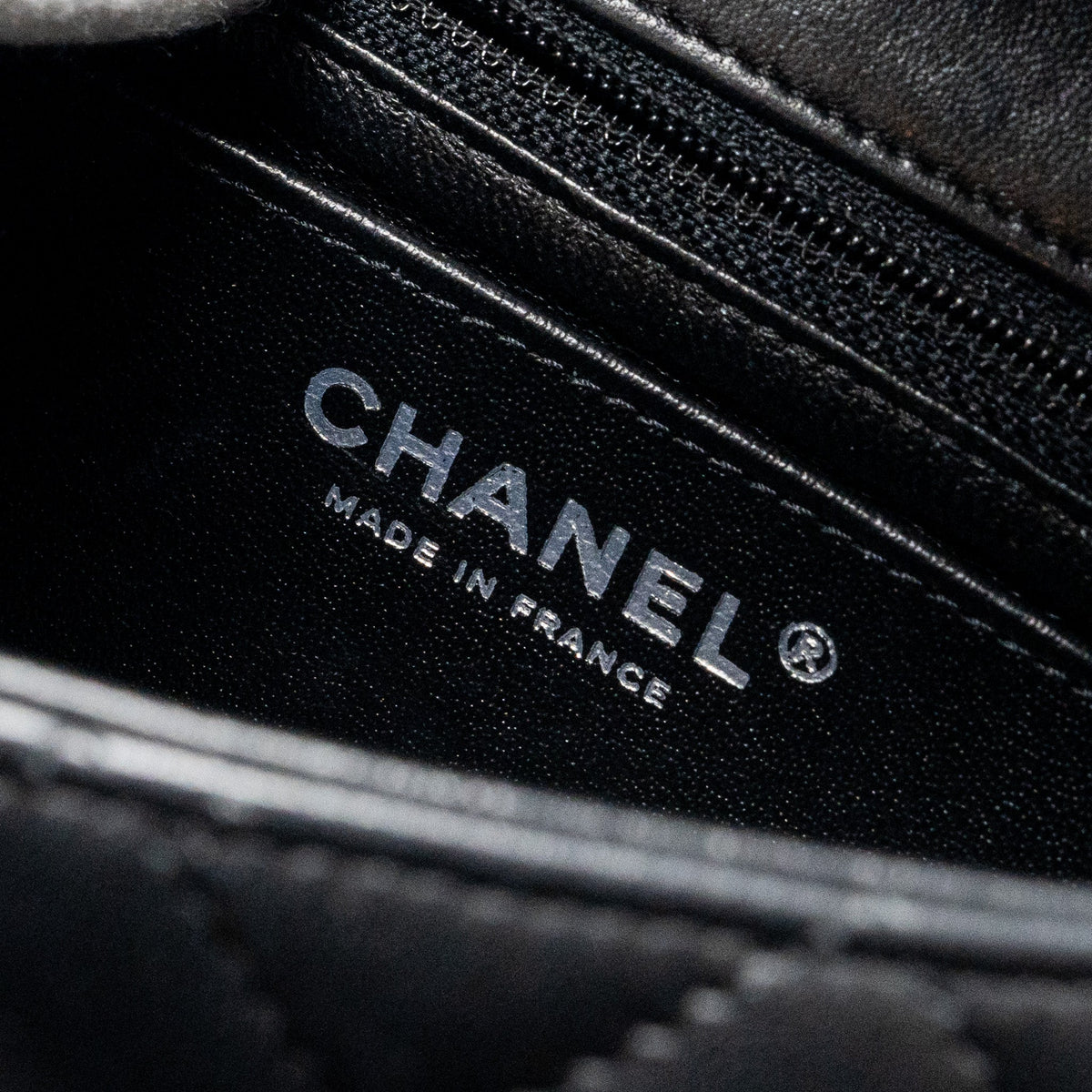 CHANEL MINI RECTANGULAR FLAP BAG LAMBSKIN BLACK SHW