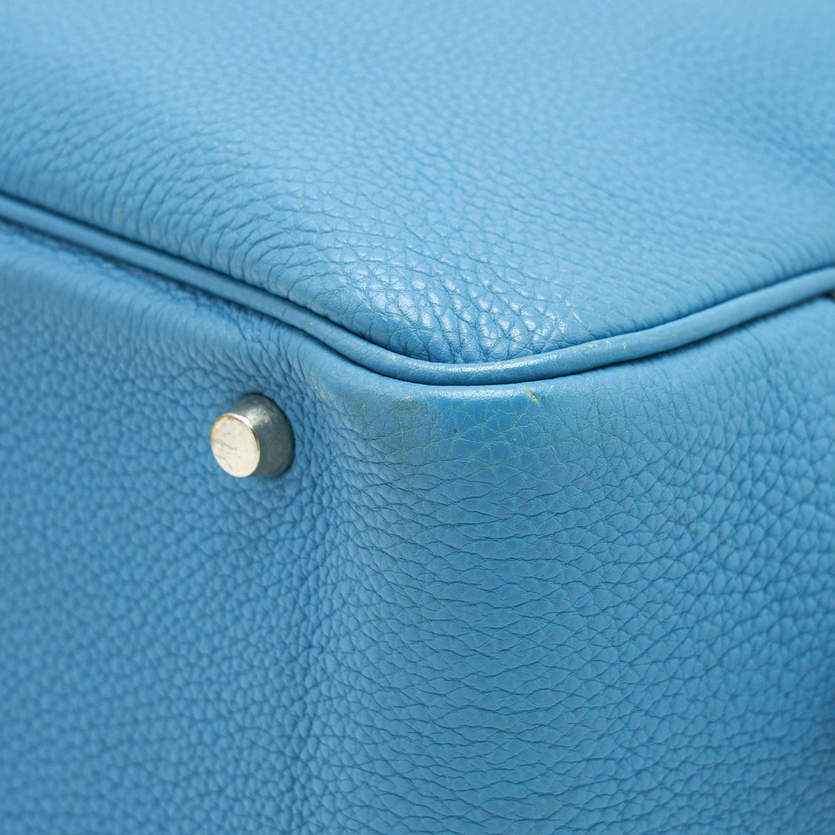Hermes plume bag Togo jeans blue SHW