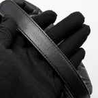 CHANEL 25C DETAIL LOGO QUILTED HOBO BAG CAVIAR BLACK GHW (MICROCHIP)
