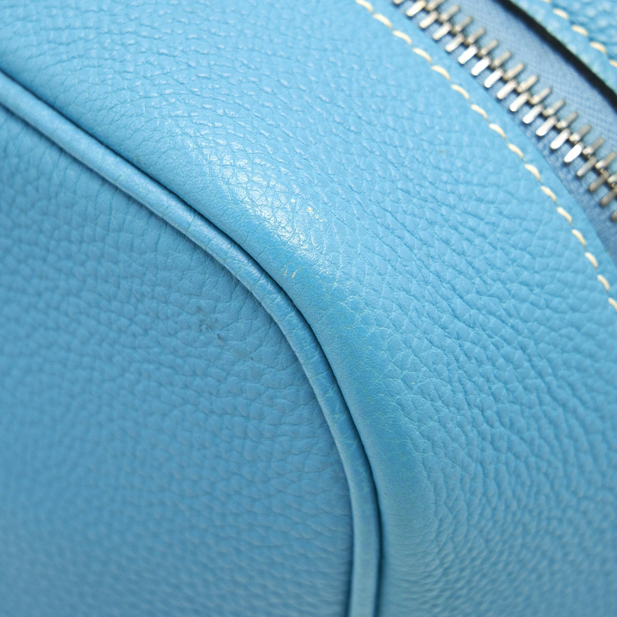 Hermes plume bag Togo jeans blue SHW