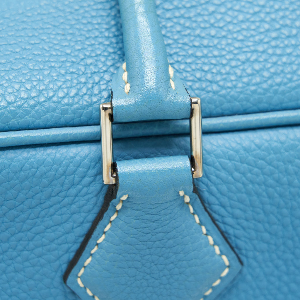 Hermes plume bag Togo jeans blue SHW