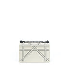 DIOR SMALL STUDDED DIORAMA WHITE WITH BLACK HARDWARE