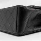 CHANEL MAXI CLASSIC DOUBLE FLAP BAG LAMBSKIN BLACK GHW