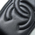 CHANEL 22A TOP HANDLE LONG VANITY CASE LAMBSKIN BLACK LGHW