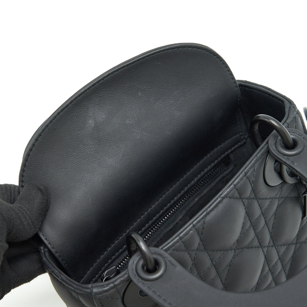 DIOR MINI LADY DIOR CALFSKIN SO BLACK