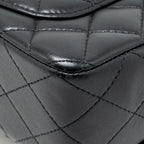 Chanel Top Handle Mini Rectangular Flap Bag Lambskin Black GHW (Microchip)