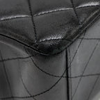 CHANEL MAXI CLASSIC DOUBLE FLAP BAG LAMBSKIN BLACK GHW
