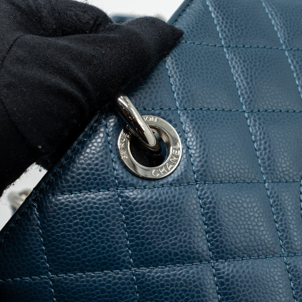 CHANEL GRAND SHOPPING TOTE/ GST CAVIAR DARK BLUE SHW
