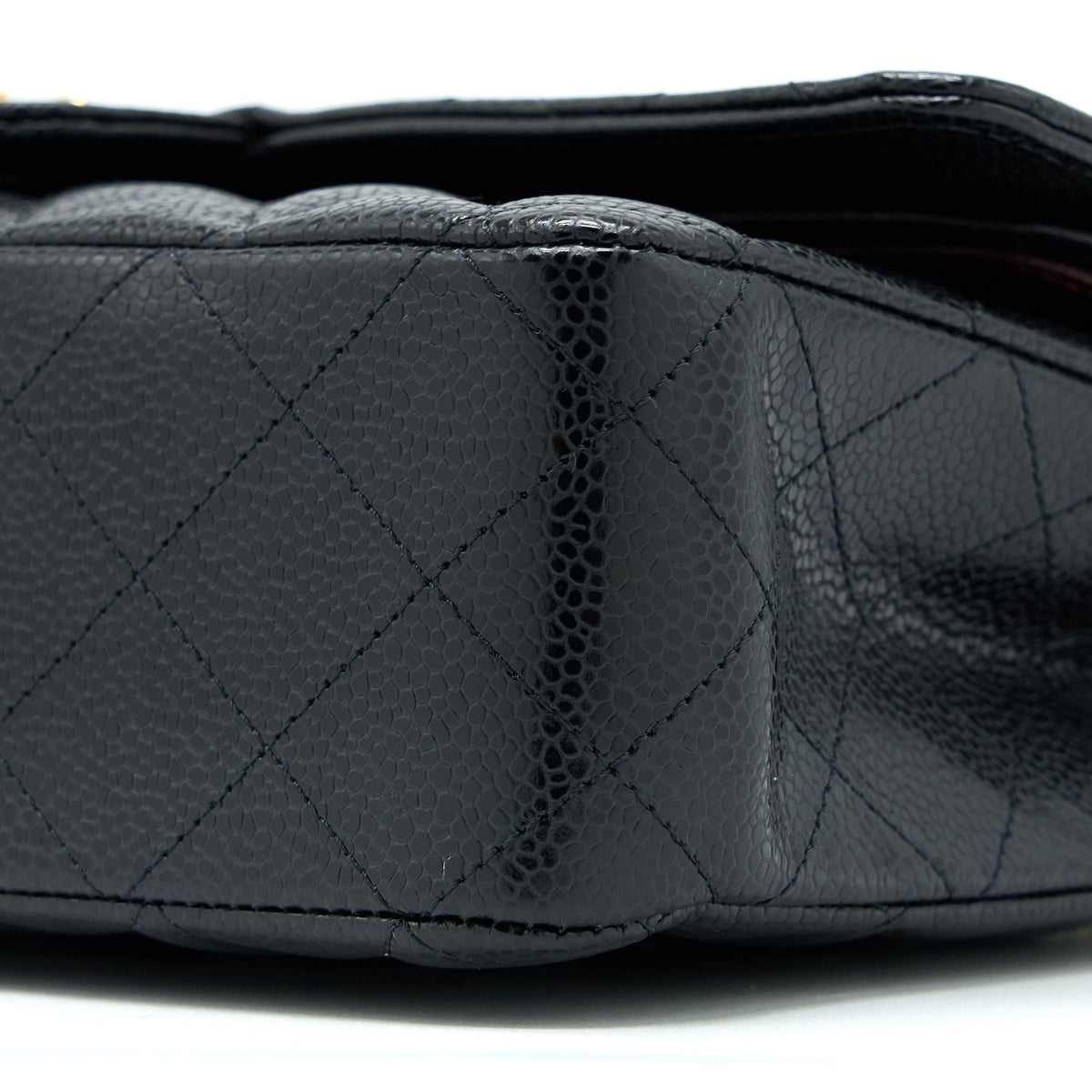 CHANEL MEDIUM CLASSIC DOUBLE FLAP BAG CAVIAR BLACK GHW (MICROCHIP)