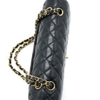 CHANEL MEDIUM CLASSIC DOUBLE FLAP BAG CAVIAR BLACK GHW (MICROCHIP)
