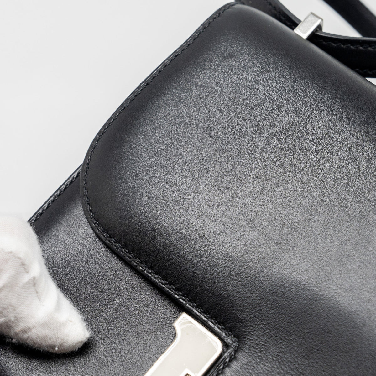 HERMES MINI CONSTANCE ALLEGRO BLACK / WHITE SHW