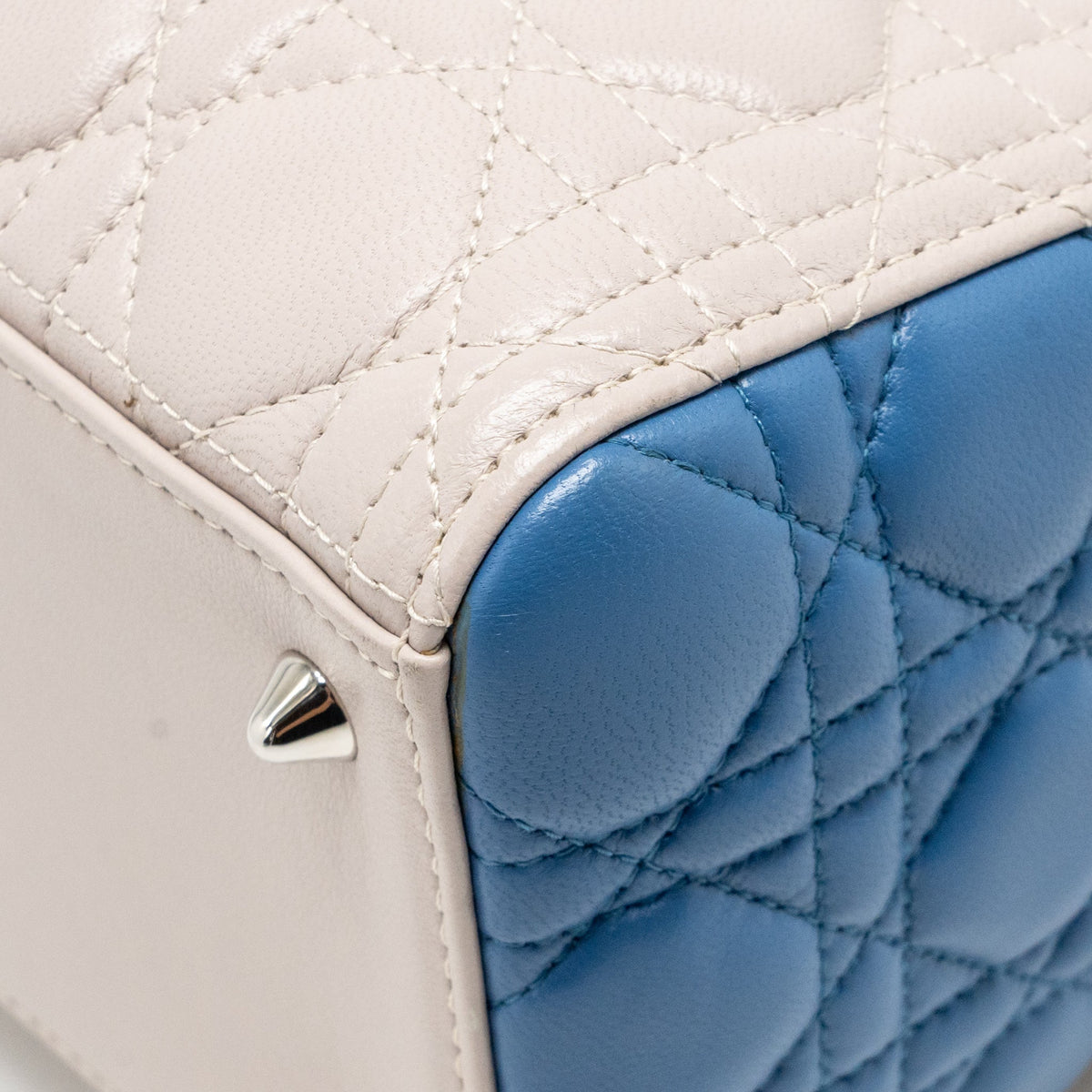 Dior Medium Lady Dior Lambskin Light Grey / Multicolour SHW