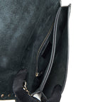 VALENTINO GARAVANI ROCKSTUD LEATHER CLUTCH BLACK