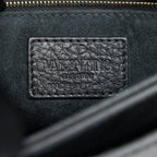 VALENTINO GARAVANI ROCKSTUD LEATHER CLUTCH BLACK