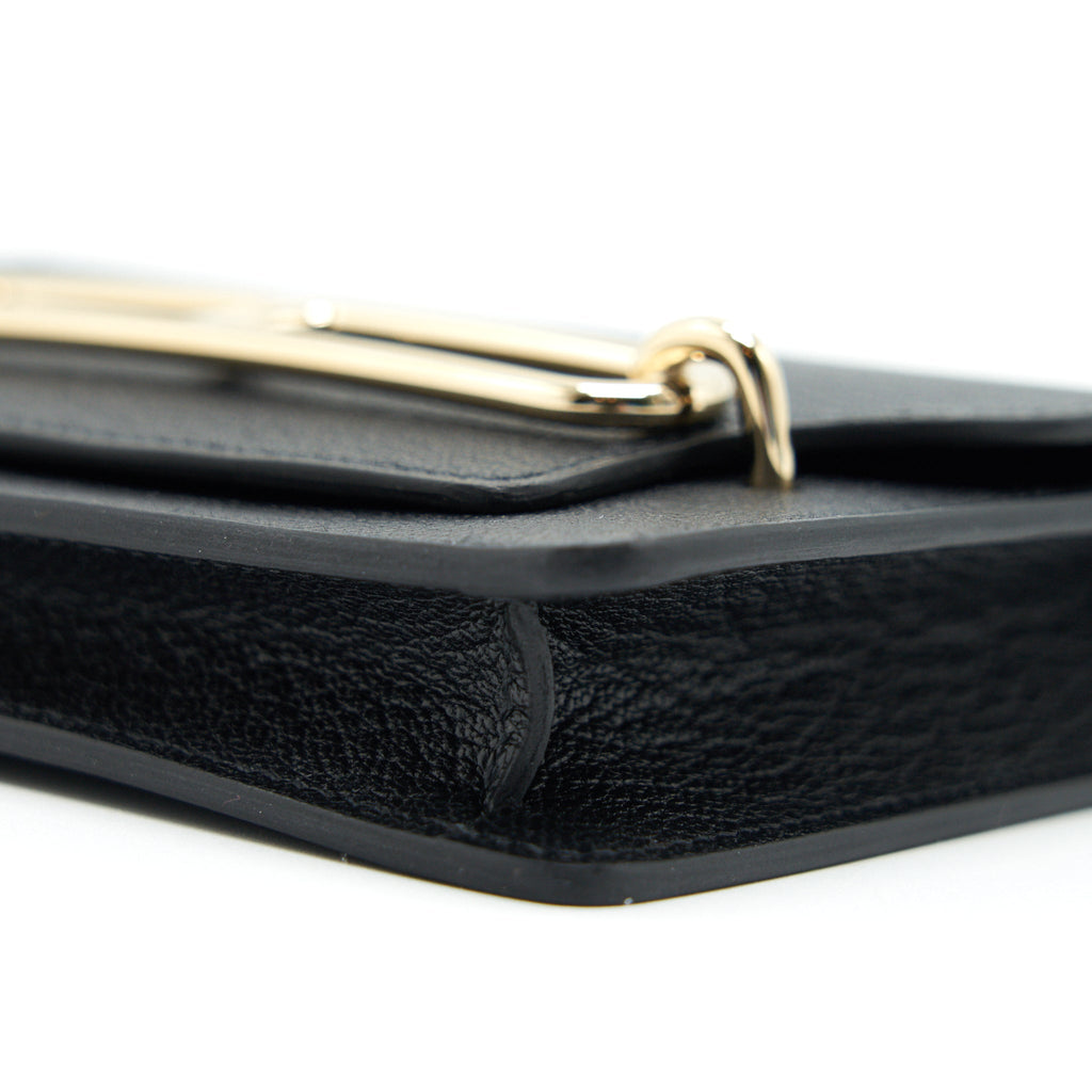 HERMES ROULIS SLIM WALLET EVERCOLOR BLACK GHW