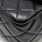 CHANEL PEARL CRUSH MINI SQUARE FLAP BAG LAMBSKIN BLACK GHW
