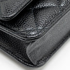 CHANEL CLASSIC WALLET ON CHAIN CAVIAR BLACK GHW