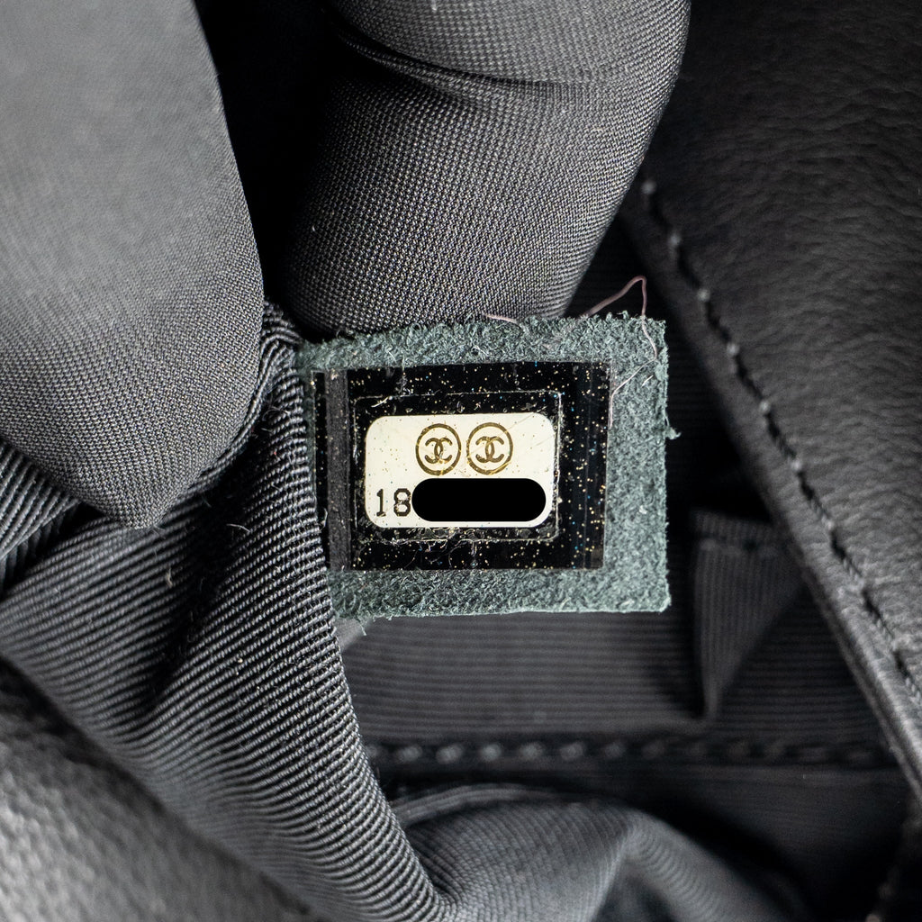 Chanel new medium boy bag soft calfskin black ruthenium silver hardware