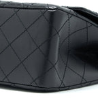 CHANEL 2.55 REISSUE 226 AGED CALFSKIN BLACK BRUSHED GHW (MICROCHIP)