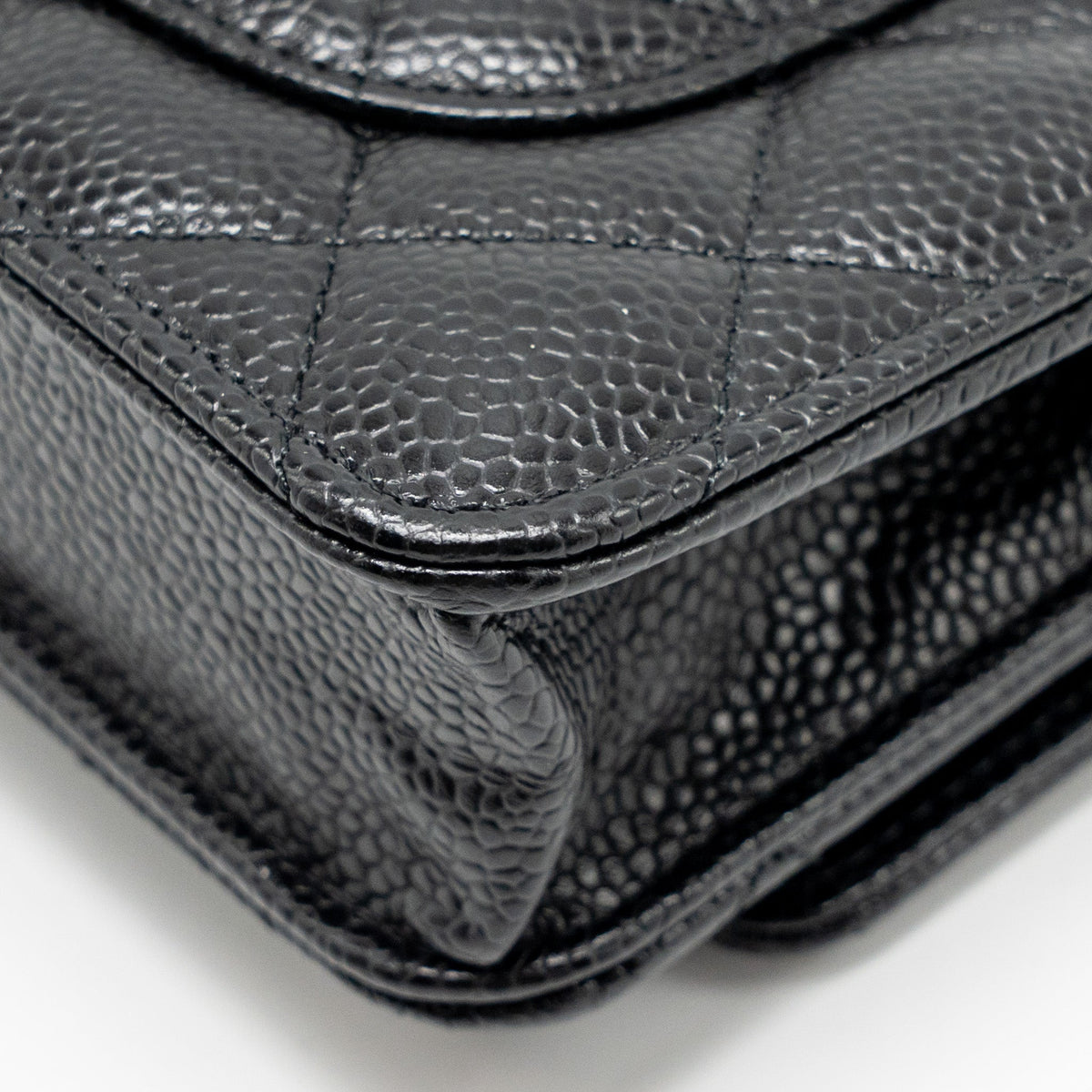 CHANEL CLASSIC WALLET ON CHAIN CAVIAR BLACK GHW