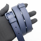 Dior Large Lady Dior Cannage Calfskin Dark Blue with Dark Blue Hardware