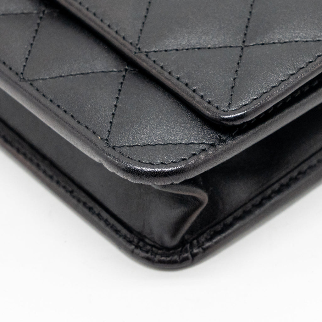 Chanel Cambon Wallet on Chain Calfskin Black SHW