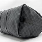 LOUIS VUITTON KEEPALL BANDOULIERE 45 DAMIER GRAPHITE CANVAS BLACK SHW