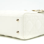 DIOR SMALL LADY DIOR MY ABCDIOR BAG WHITE LGHW
