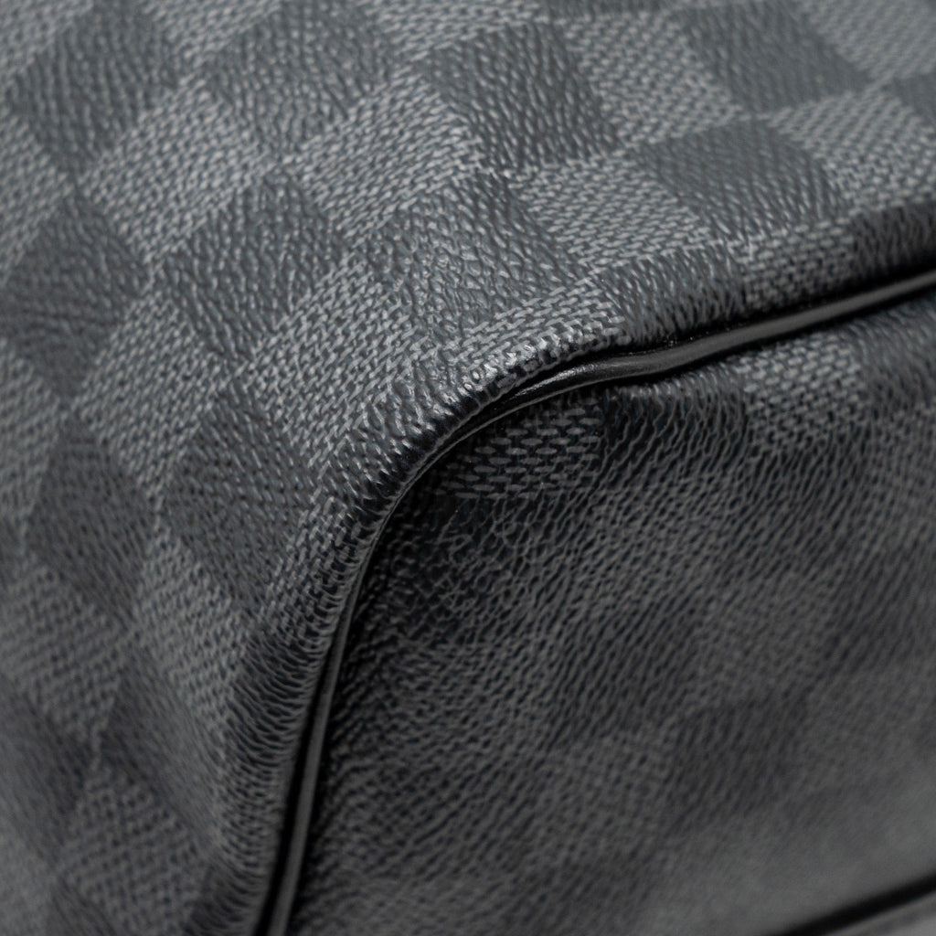 LOUIS VUITTON KEEPALL BANDOULIERE 45 DAMIER GRAPHITE CANVAS BLACK SHW
