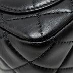 CHANEL PEARL CRUSH MINI SQUARE FLAP BAG LAMBSKIN BLACK GHW