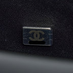 CHANEL SMALL BOY BAG CAVIAR BLACK RUTHENIUM SHW (MICROCHIP)
