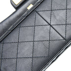 CHANEL 2.55 REISSUE 226 AGED CALFSKIN BLACK BRUSHED GHW (MICROCHIP)