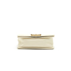 CHANEL SMALL BOY BAG CAVIAR LEATHER GHW IN WHITE