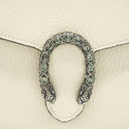 GUCCI DIONYSUS MINI CHAIN WALLET GRAINED CALFSKIN WHITE SHW