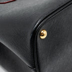 PRADA DOUBLE BAG SAFFIANO CALFSKIN BLACK GHW