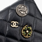 CHANEL 2.55 REISSUE LUCKY CHARMS WALLET ON CHAIN AGED CALFSKIN BLACK RUTHENIUM HARDWARE