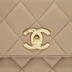 CHANEL TRENDY CC FLAP BAG LAMBSKIN BEIGE LGHW
