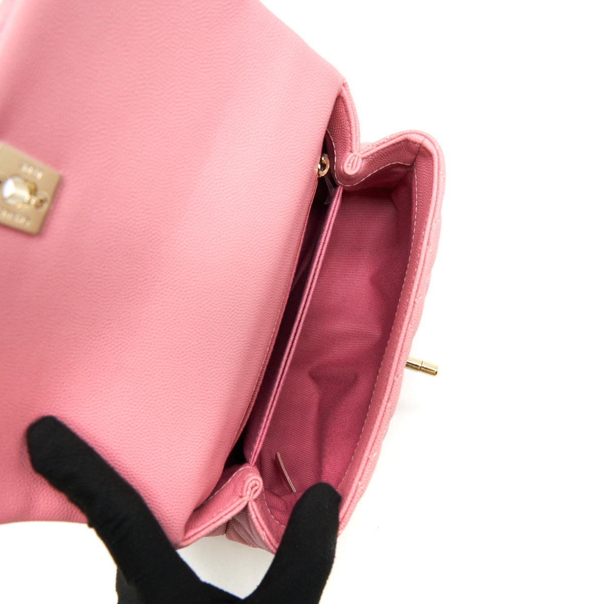 CHANEL SMALL COCO HANDLE 24CM CAVIAR PINK LGHW
