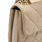 CHANEL TRENDY CC FLAP BAG LAMBSKIN BEIGE LGHW