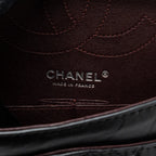 CHANEL 2.55 SMALL REISSUE FLAP BAG AGED CALFSKIN BLACK RUTHENIUM HARDWARE (MICROCHIP)