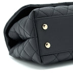 CHANEL SMALL COCO HANDLE CAVIAR BLACK LGHW