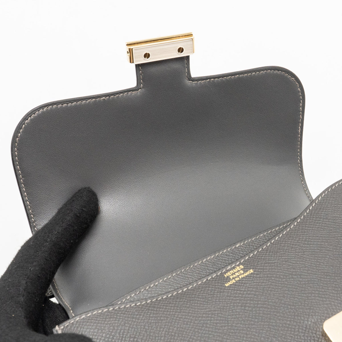Hermes Mini Constance Epsom Graphite LGHW