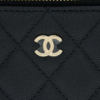 CHANEL 23C LONG VANITY WITH CHAIN CAVIAR BLACK LGHW