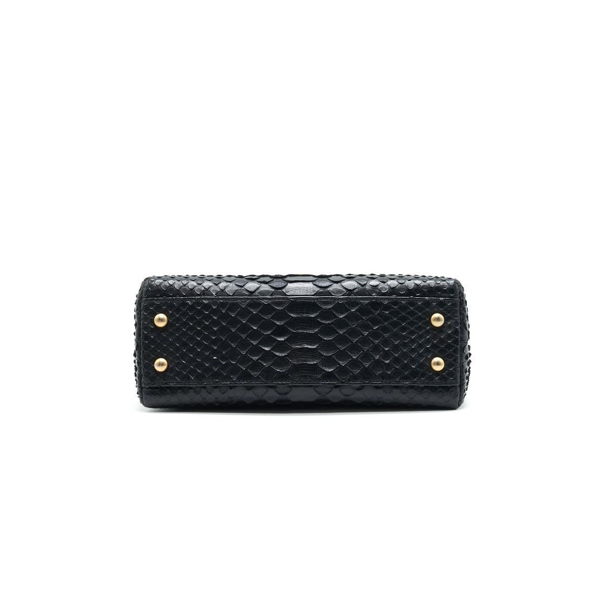 CHANEL COCO HANDLE MINI PYTHON LEATHER BLACK GHW