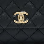 CHANEL SMALL COCO HANDLE CAVIAR BLACK LGHW