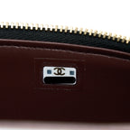 CHANEL 23C LONG VANITY WITH CHAIN CAVIAR BLACK LGHW