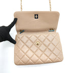 CHANEL TRENDY CC FLAP BAG LAMBSKIN BEIGE LGHW