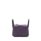 Hermes Mini Lindy Swift Cassis/Bleu Royal GHW
