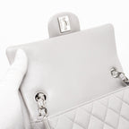 CHANEL MINI RECTANGULAR FLAP BAG LAMBSKIN LIGHT GREY SHW(MICROCHIP)